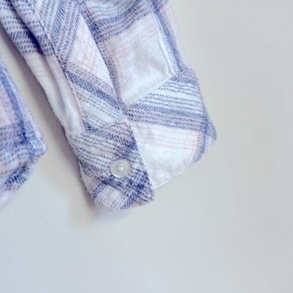 Rails Hunter White Coast Blush Plaid Button Down Shirt - Picture 6 of 8